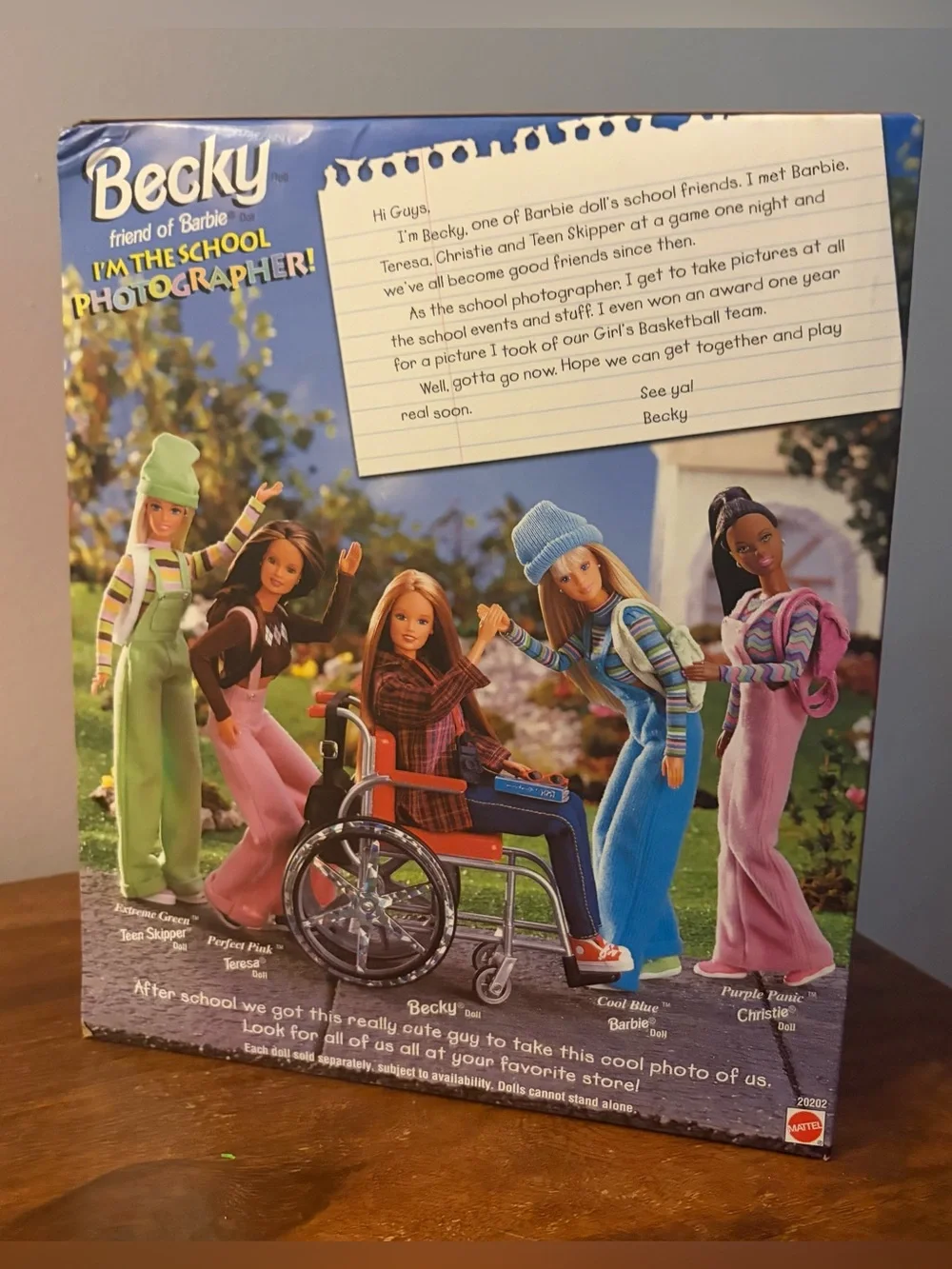 Mattel Becky friend of Barbie Doll in Wheelchair.
